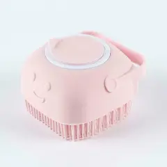 Kitcheniva Baby Silicone Bath Scrubber Gel Dispenser Comb Pink
