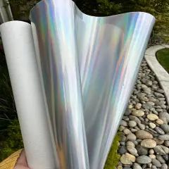 Silver Holographic TPU Vinyl