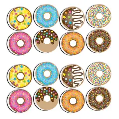 Non-Magnetic Mini Whiteboard Erasers, DonutFetti&reg;, 8 Per Pack, 2 Packs