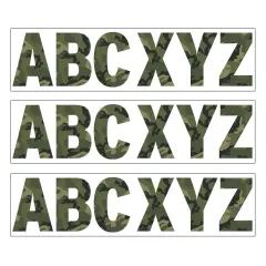 Classic Camo 7" Deco Letters, 129 Per Pack, 3 Packs