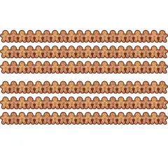 Gingerbread Cookies Die-Cut Border Trim, 35 Feet Per Pack, 6 Packs
