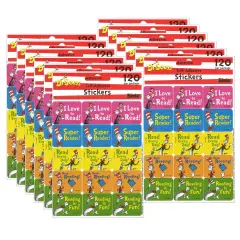 Cat in the Hat&trade; Reading Success Stickers, 120 Per Pack, 12 Packs