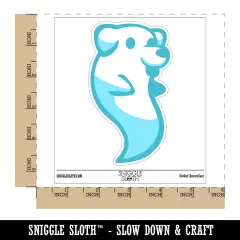 Ghost of Cute Dog Puppy Waterproof Vinyl Phone Tablet Laptop Water Bottle Sticker Set - 5 Pack