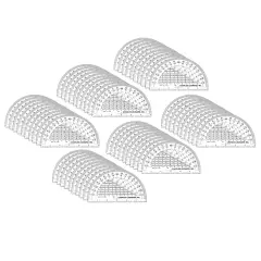 6 Inch Protractor, Plastic, Pack of 60
