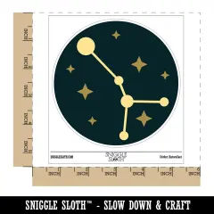 Cancer Zodiac Star Constellations Waterproof Vinyl Phone Tablet Laptop Water Bottle Sticker Set - 5 Pack