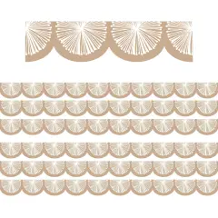 Natural Poms Scalloped Die-Cut Border Trim, 35 Feet Per Pack, 6 Packs