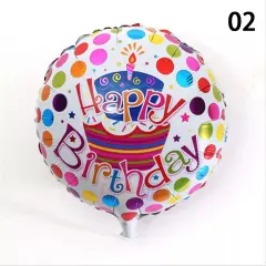 Happy Birthday Aluminum Foil Balloons White