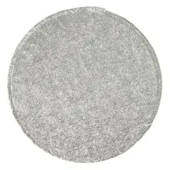 6" Round Silver Foil Cake Board Drum