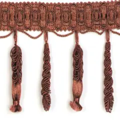 10 yards of Spiral Tassel Fringe Trim | 10 yard cut Cocoa