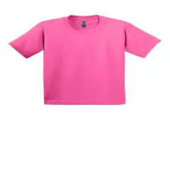 Gildan&reg; Youth Ultra Cotton Crew Neck Short Sleeve for Kids Safety pink
