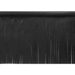 10 Yards of 6" Matte Finish Vegan Leather Fringe Trim | 10 yard cut Black