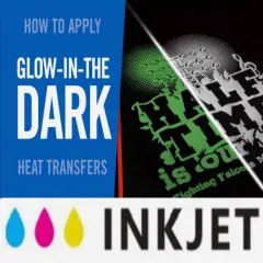 Heat Transfer Paper for Dark T Shirts (5 Sheets, 8.5x11'') GLOW IN THE DARK GREEN Iron on Transfers Paper Printable Heat Transfer Vinyl for Inkjet Printer