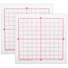 Graphing 3M Post-it&reg; Notes, XY Axis, 10 x 10 Square Grid, 4 Pads Per Pack, 2 Packs