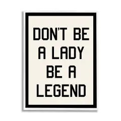 Stupell Industries Lady Legend Phrase Framed Giclee Art White Frame