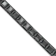 10 yards of 3/8" Medium Square Hot Fix Rhinestone Banding Trim Gunmetal