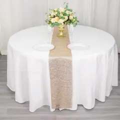 Crystal Rhinestone Table Runner Champagne