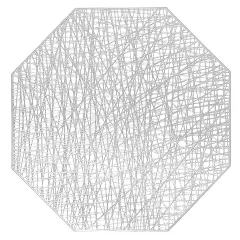 Wrapables Vinyl Metallic Colored Placemats for Weddings, Parties, Special Events (Set of 4), Silver Octagon