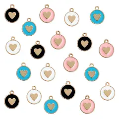 Wrapables Nature Charms for Jewelry Making Enamel Pendants, (Set of 20) (Set of 20), Hearts