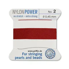 #2 Garnet Griffin Nylon Bead Cord (2 Meters)