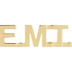 EagleEmblems P06227 PIN-EMT,Script (GLD) (1'')