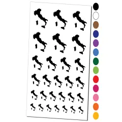 Italy Country Solid Temporary Tattoo Water Resistant Fake Body Art Set Collection Dark Blue