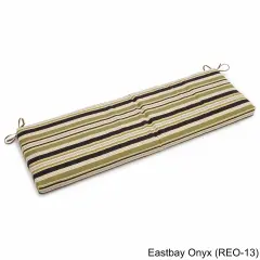 60-inch by 19-inch Spun Polyester Bench Cushion - Eastbay Onyx