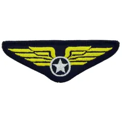 U.S. Navy Top Gun Wing with Star Patch Black & Yellow 3"