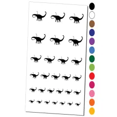 Apatosaurus Dinosaur Solid Temporary Tattoo Water Resistant Fake Body Art Set Collection Purple