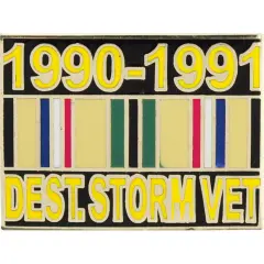 Desert Storm Veteran Military Lapel Pin 1990-1991 1 Inch