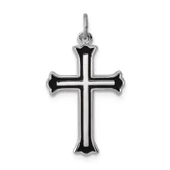 Sterling Silver Cross Charm Jewerly 25mm x 16mm