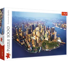 1000 Piece Jigsaw Puzzles, New York, NYC Puzzle with City Skyline and Aerial View, Puzzle of USA, Adult Puzzles, Trefl 10222