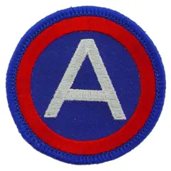 U.S. Army 3rd Army Patch Blue & Red 3"
