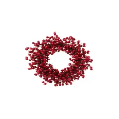 Set of 2: Red Hawthorn Berry Wreath | 22" Wide | Indoor/Outdoor Use | Front Door Accents | Christmas Wreaths | Home & Office Decor - 2024 Christmas Collection, Floral Home by Artificial Flowers