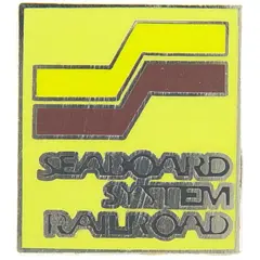 Seaboard Railroad Pin Yellow 1"