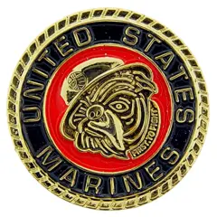 U.S.M.C. Bulldog Emblem 3D Pin 1"