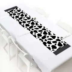 Big Dot of Happiness Cow Print - Petite Farm Animal Party Paper Table Runner - 12 x 60 inches