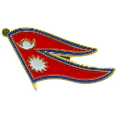 Nepal Flag Pin 1"