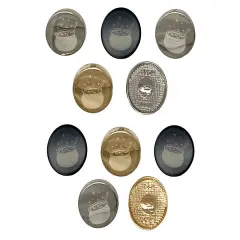 Witch's Bubbling Cauldron Magic Halloween 0.6" (15mm) Round Metal Shank Buttons for Sewing - Set of 10 Gold Color