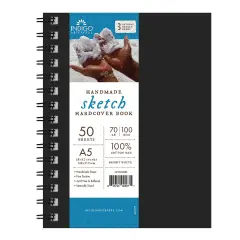 Hardbound Sketch Book 100% Cotton A5 100 GSM 50 Shts/ 100 Pages
