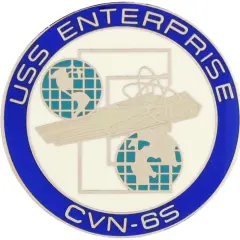 U.S. Navy USS Enterprise CVN-65 Round Pin 1"