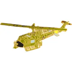 UH-1 Huey Helicopter Pin Black & Yellow 1 1/2"