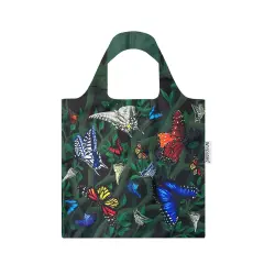 Wrapables Allybag Foldable & Lightweight Reusable Grocery Bag, Grab & Go Butterflies