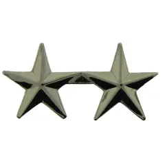 U.S. Army 2 Star General Pin Silver Plated 2"