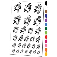 Majestic Mandarin Duck Temporary Tattoo Water Resistant Fake Body Art Set Collection Hot Pink
