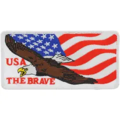 USA Eagle Patch Black & Red 3"
