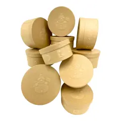 Value Pack of 12 Round Box with Embossed Snowman - 2 pc. Set