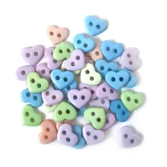 Buttons Galore and More Craft and Sewing Buttons - Pastel Hearts - 90 Buttons
