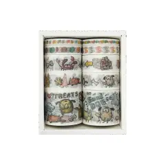 Wrapables Decorative Washi Tape Box Set (10 Rolls) Good Doggy