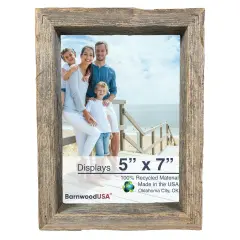 Rustic Farmhouse Signature Series Reclaimed Solid Wood Deep Inset Picture Frame