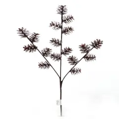 Plastic Pine Cone Spray with 3 Branches | 18-Inch | Holiday Christmas Accents | Faux Christmas Florals | Party & Event | Home & Office Decor (Set of 12) - 2024 Christmas Collection, Floral Home by Artificial Flowers